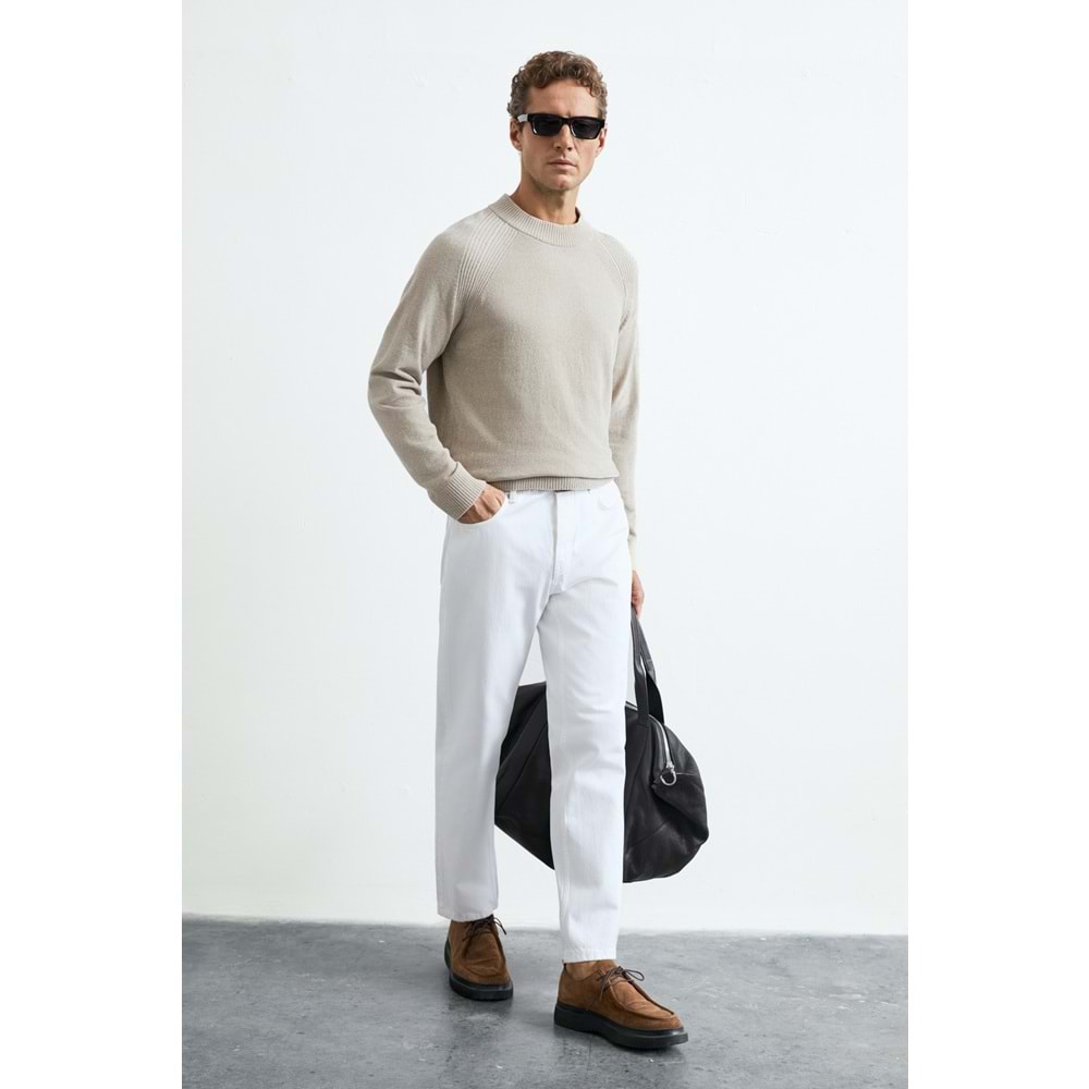 Lufian 112090184 Darvın Şönil Bisiklet Yaka Triko Kazak Erkek Sweatshirt