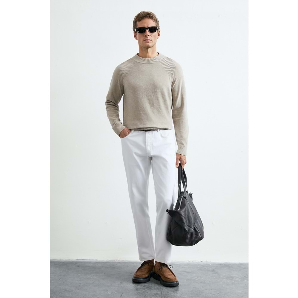 Lufian 112090184 Darvın Şönil Bisiklet Yaka Triko Kazak Erkek Sweatshirt