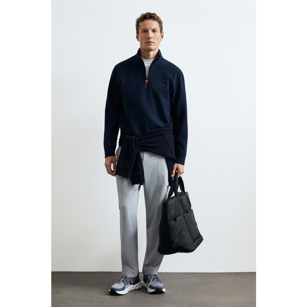 Lufian 112030213 Chase Yarım Fermuarlı Kapüşonlu Erkek Sweatshirt