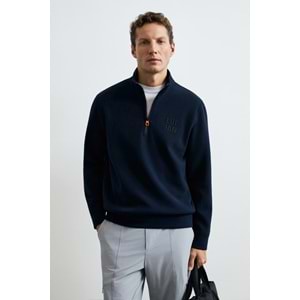 Lufian 112030213 Chase Yarım Fermuarlı Kapüşonlu Erkek Sweatshirt