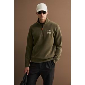 Lufian 112030213 Chase Yarım Fermuarlı Kapüşonlu Erkek Sweatshirt