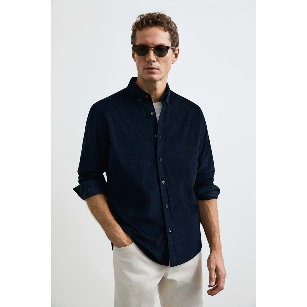 Lufian 112010688 Drew Erkek Basic Gömlek Regular Fit Erkek Gömlek