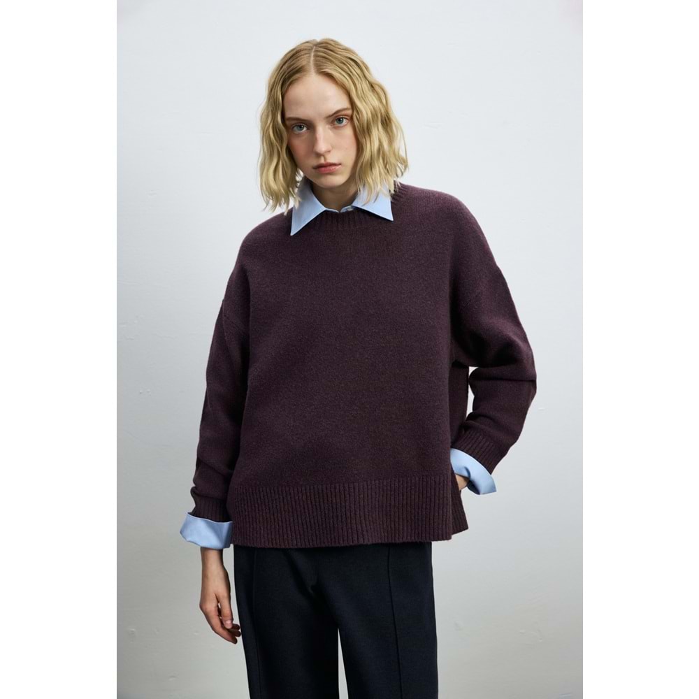Lufian 122090050 Pamela Deve Tüyü Karışımlı Triko Kazak Kadın Sweatshirt