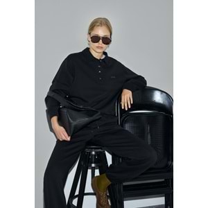 Lufian 122030028 Vana Polo Yaka Örme Kadın T- Shırt Kadın Tişört
