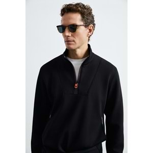 Lufian 112030206 Wyatt Yarım Fermuarlı Erkek Sweatshirt