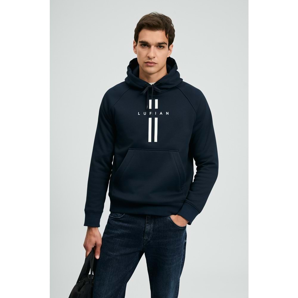 Lufian 112030207 Decland Kapüşonlu Sweatshirt Erkek Sweatshirt
