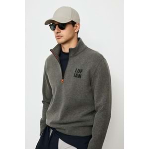 Lufian 112030213 Chase Yarım Fermuarlı Kapüşonlu Erkek Sweatshirt