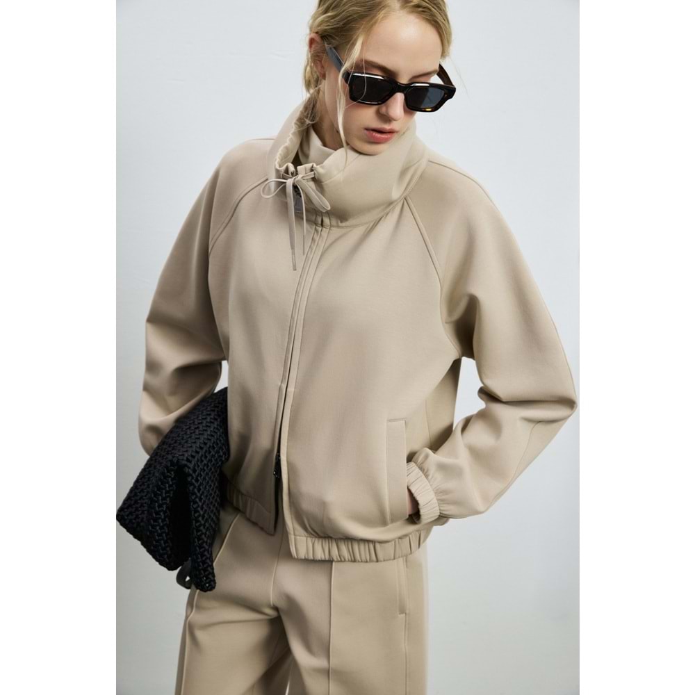 Lufian 122050019 Kelsey Örme Kadın Fermuarlı Eşofman Üstü Kadın Sweatshirt