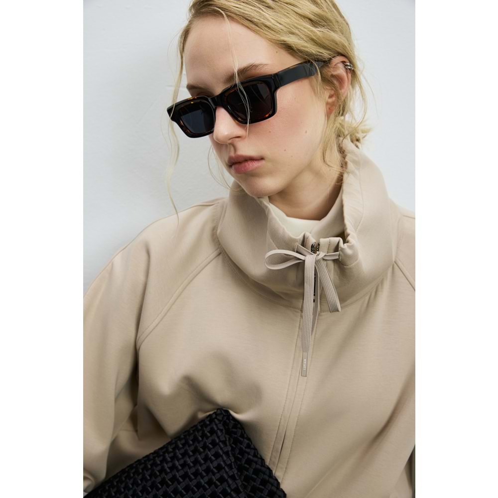Lufian 122050019 Kelsey Örme Kadın Fermuarlı Eşofman Üstü Kadın Sweatshirt