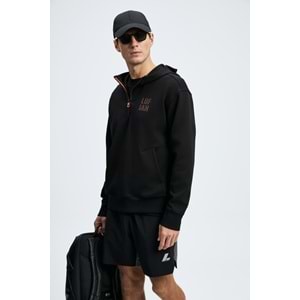 Lufian 112030216 Grayson Yarım Fermuarlı Kapüşonlu Erkek Sweatshirt