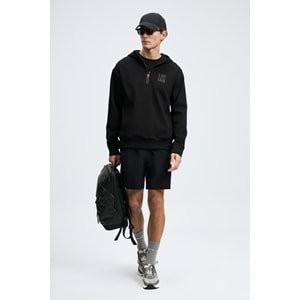 Lufian 112030216 Grayson Yarım Fermuarlı Kapüşonlu Erkek Sweatshirt