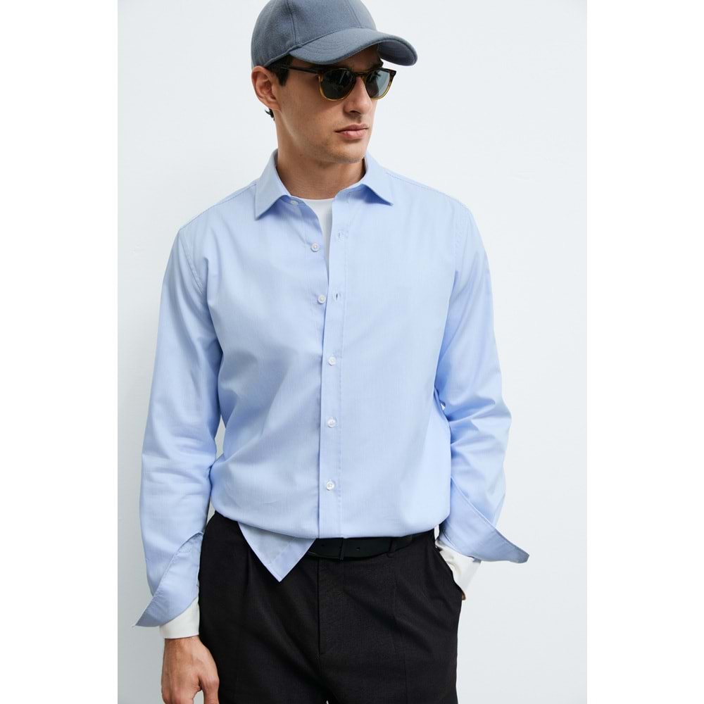 Lufian 112010701 Zen Erkek Basic Regular Fit Erkek Gömlek