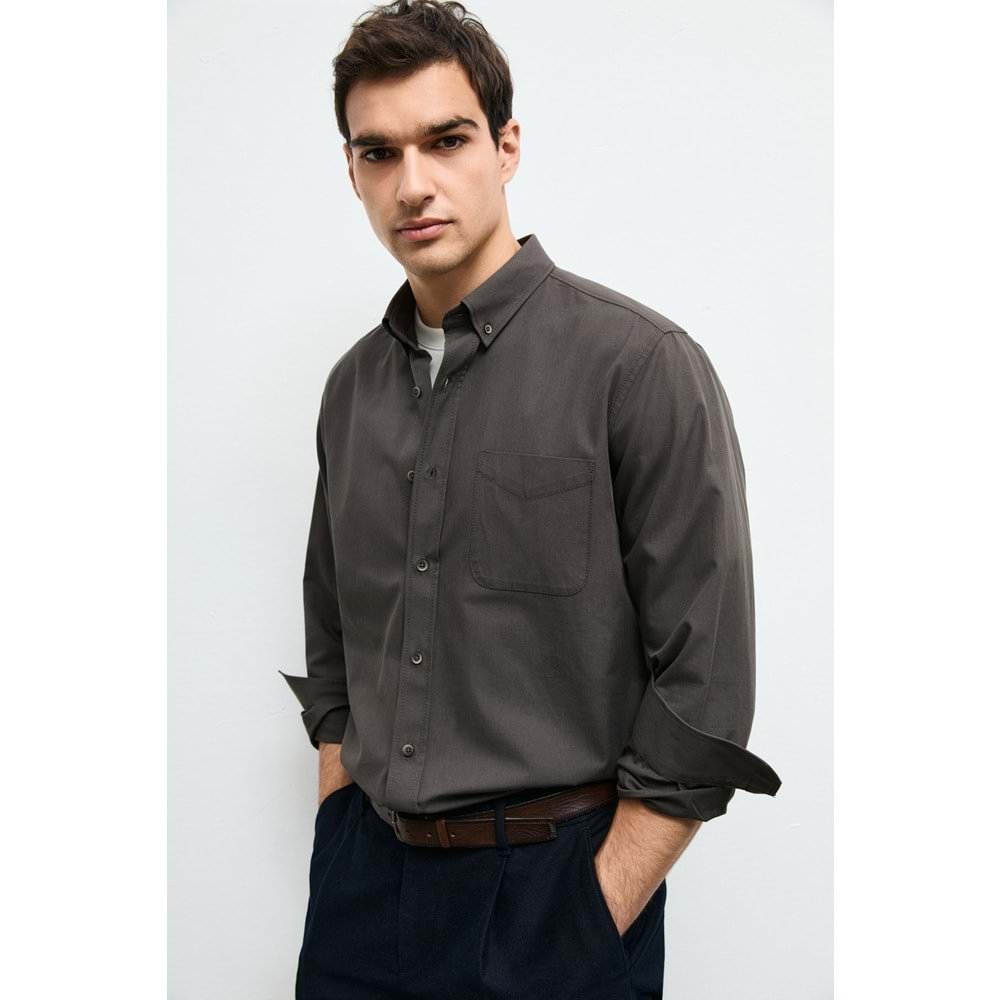 Lufian 112010704 Crom Erkek Basic Regular Fit Erkek Gömlek