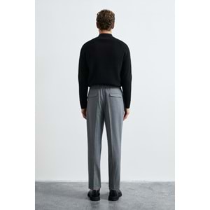 Lufian 112090200 Gabı Pamuk Karışımlı Fermuarlı Dik Yaka Triko Kazak Yarım Fermuarlı Erkek Sweatshirt