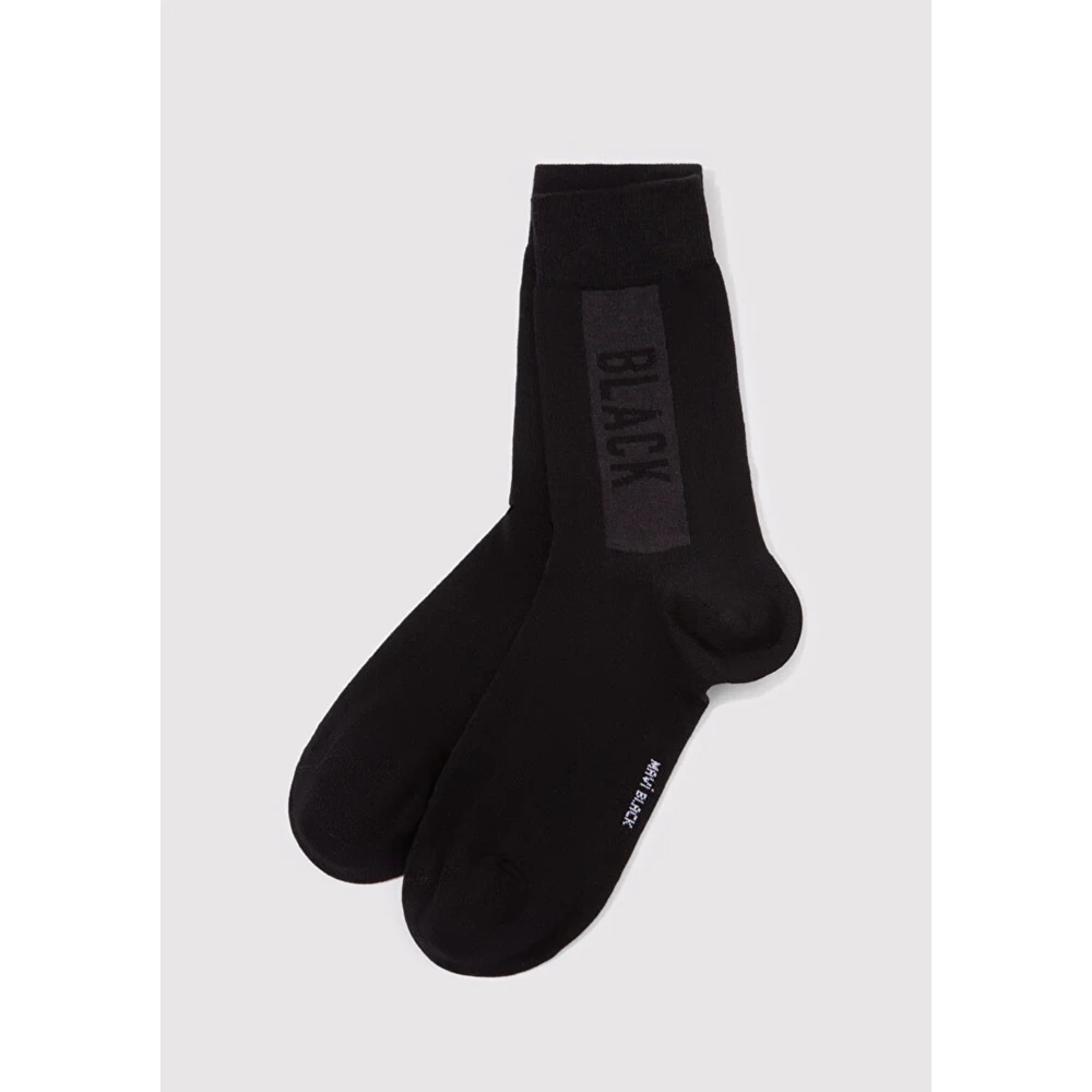 Mavi M0911366-900 Mavi Black Baskılı Soket Unisex Çorap