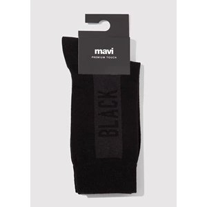 Mavi M0911366-900 Mavi Black Baskılı Soket Unisex Çorap