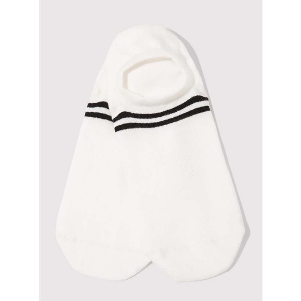 Mavi Şerit 2li Babet Çorabı Unisex Çorap