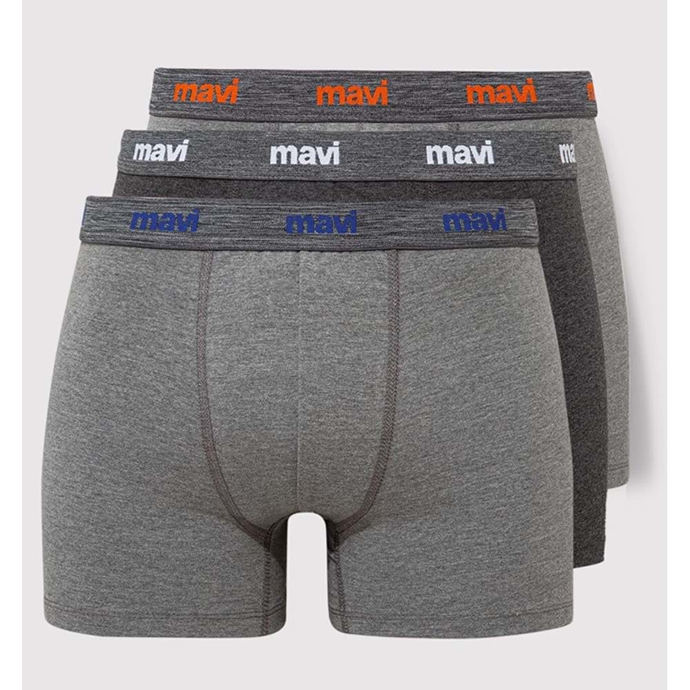 Mavi 3 Adet Erkek Boxer