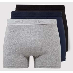 Mavi 3 Adet Erkek Boxer