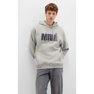 Mavi Jeans 0S10199-70093 Logo Baskılı Erkek Kapüşonlu Sweatshirt