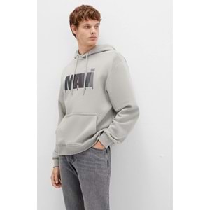 Mavi Jeans 0S10199-70093 Logo Baskılı Erkek Kapüşonlu Sweatshirt