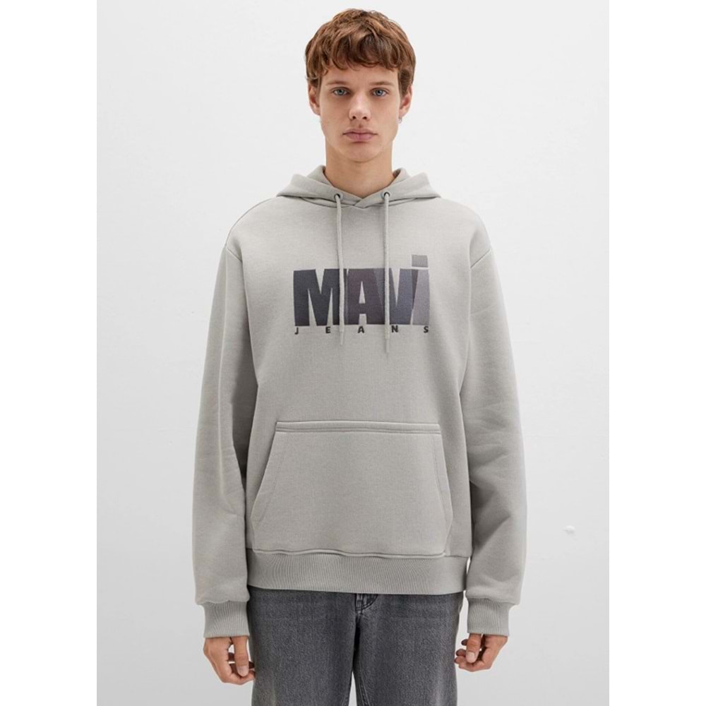 Mavi Jeans 0S10199-70093 Logo Baskılı Erkek Kapüşonlu Sweatshirt