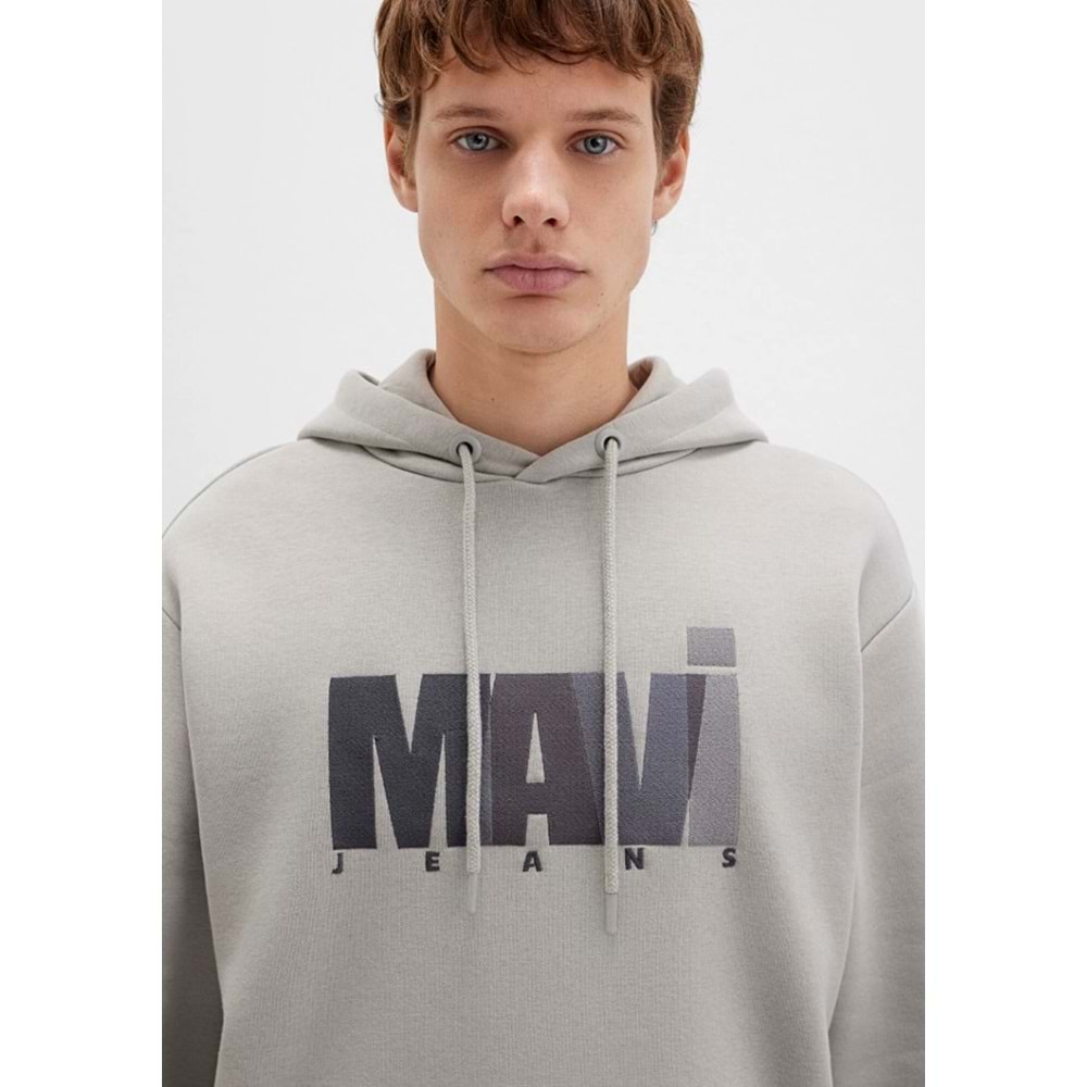 Mavi Jeans 0S10199-70093 Logo Baskılı Erkek Kapüşonlu Sweatshirt