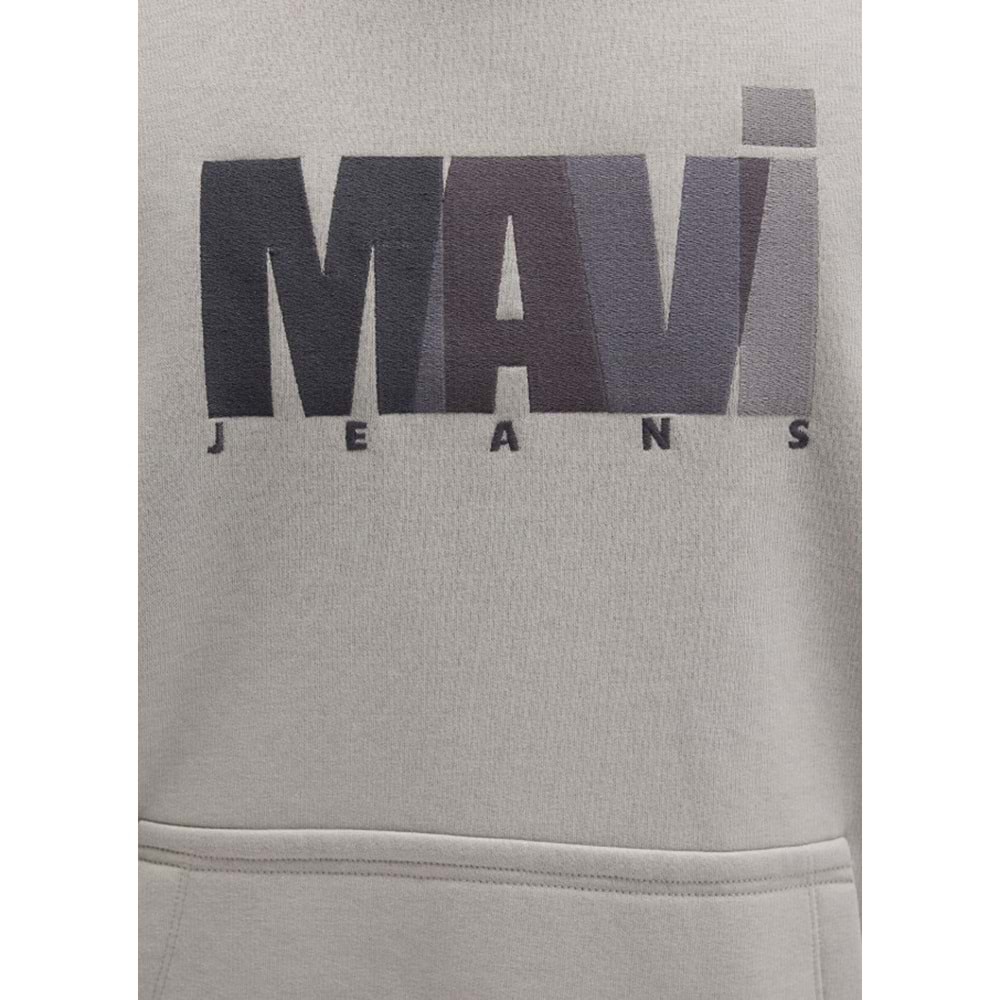Mavi Jeans 0S10199-70093 Logo Baskılı Erkek Kapüşonlu Sweatshirt