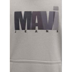 Mavi Jeans 0S10199-70093 Logo Baskılı Erkek Kapüşonlu Sweatshirt