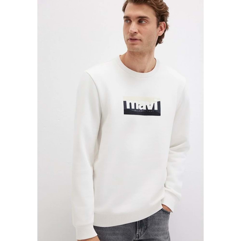 Mavi 0S10203-70057 Logo Baskılı Erkek Kapüşonlu Sweatshirt