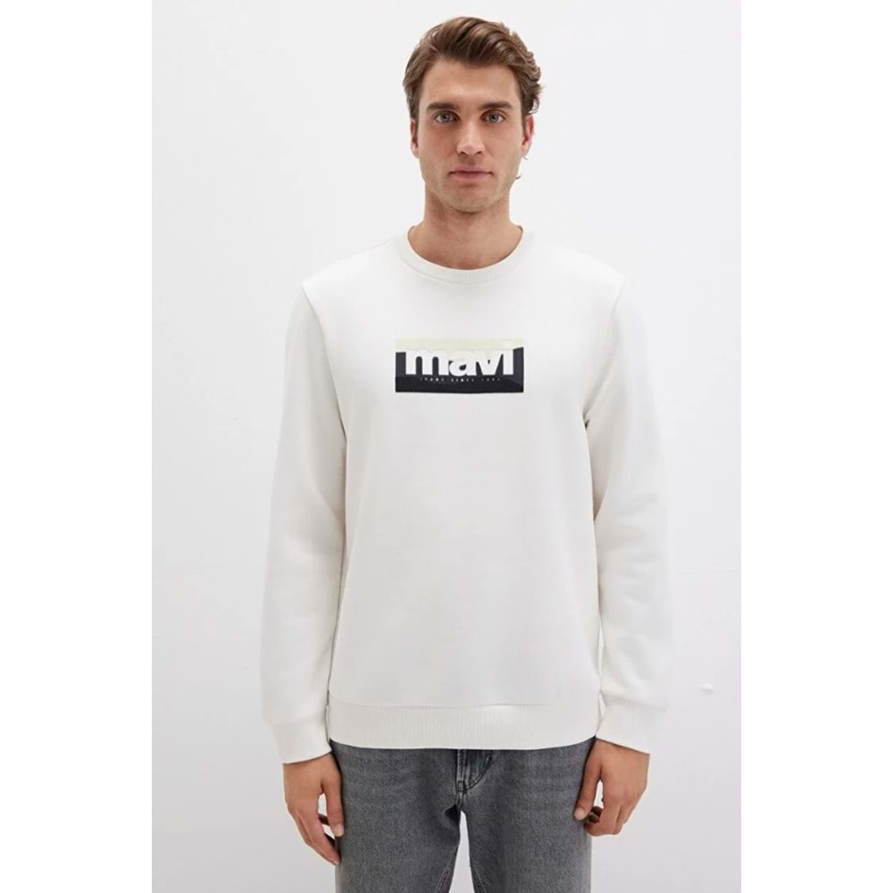 Mavi 0S10203-70057 Logo Baskılı Erkek Kapüşonlu Sweatshirt