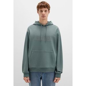 Mavi M0S10196-71577 Mavi Logo Baskılı Kapüşonlu Erkek Sweatshirt