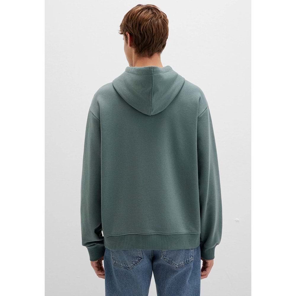 Mavi M0S10196-71577 Mavi Logo Baskılı Kapüşonlu Erkek Sweatshirt
