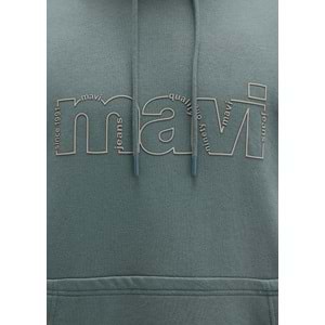Mavi M0S10196-71577 Mavi Logo Baskılı Kapüşonlu Erkek Sweatshirt