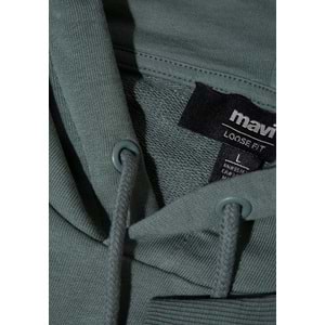 Mavi M0S10196-71577 Mavi Logo Baskılı Kapüşonlu Erkek Sweatshirt