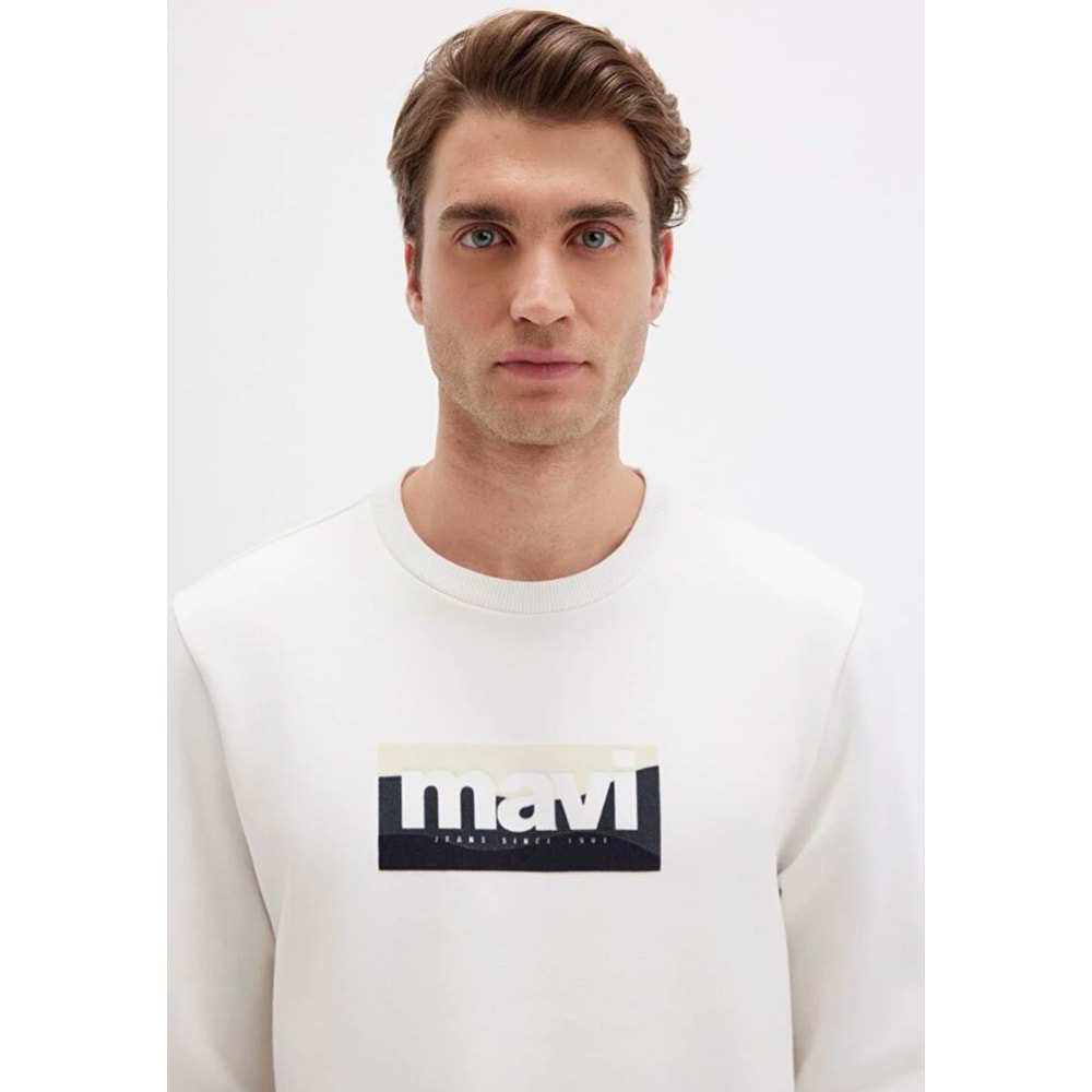 Mavi 0S10203-70057 Logo Baskılı Erkek Kapüşonlu Sweatshirt
