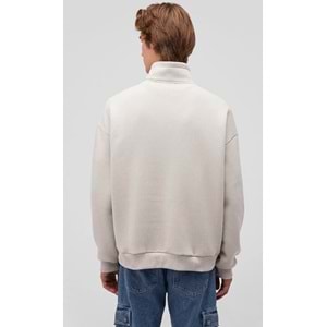 Mavi 0S10208-70074 Logo Baskılı Yarım Fermuarlı Sweatshirt