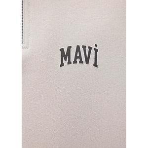 Mavi 0S10208-70074 Logo Baskılı Yarım Fermuarlı Sweatshirt