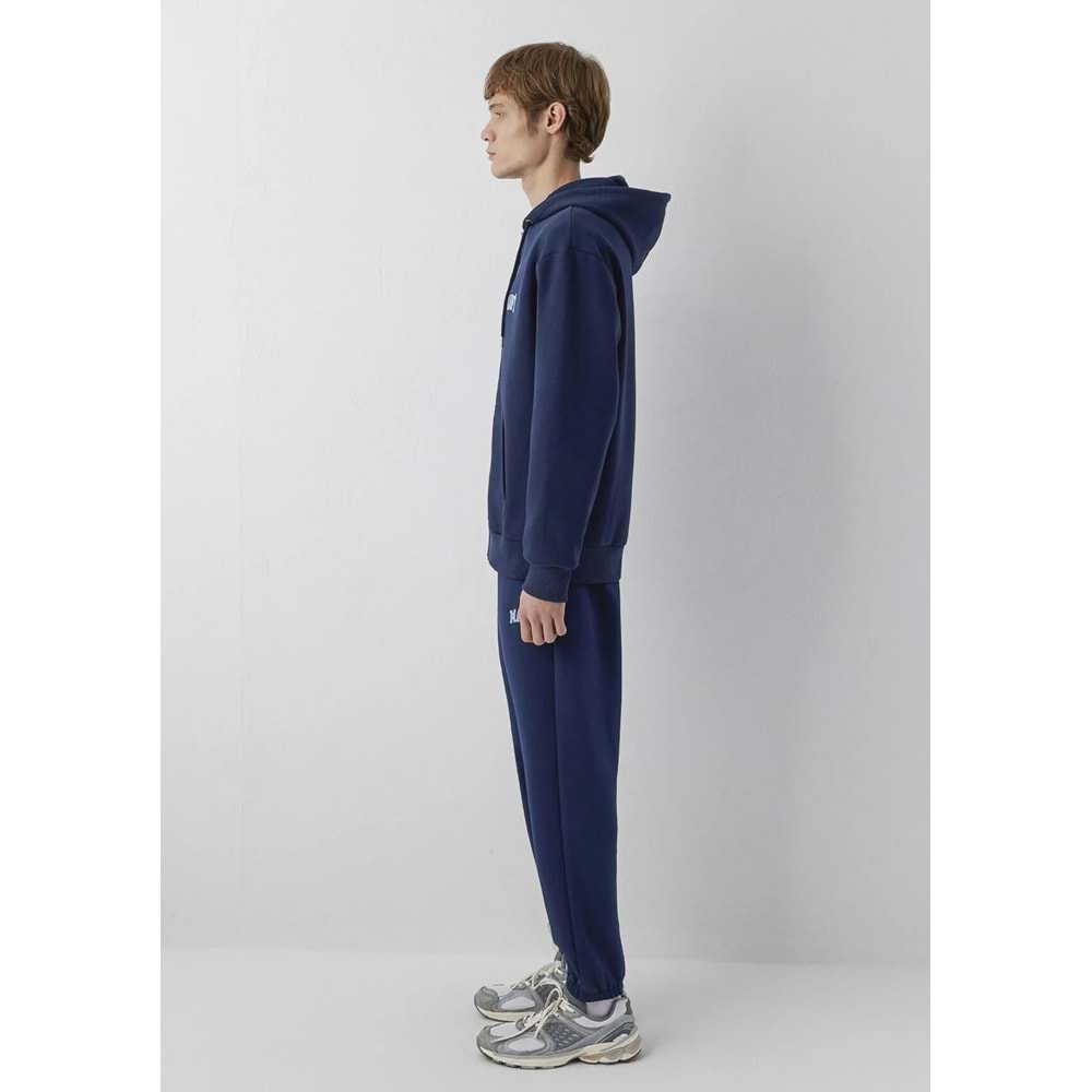 Mavi M0611715-70497 Mavi Logo Baskılı Kapüşonlu Fermuarlı Erkek Sweatshirt