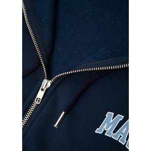 Mavi M0611715-70497 Mavi Logo Baskılı Kapüşonlu Fermuarlı Erkek Sweatshirt