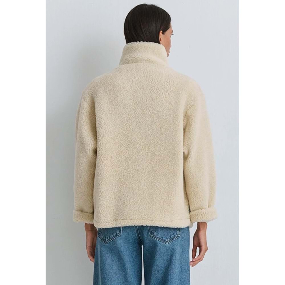 Mavi M1110278-88589 Rubina 90lar Suni Kürklü Jean Ceket Kadın Mont