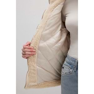 Mavi M1110278-88589 Rubina 90lar Suni Kürklü Jean Ceket Kadın Mont