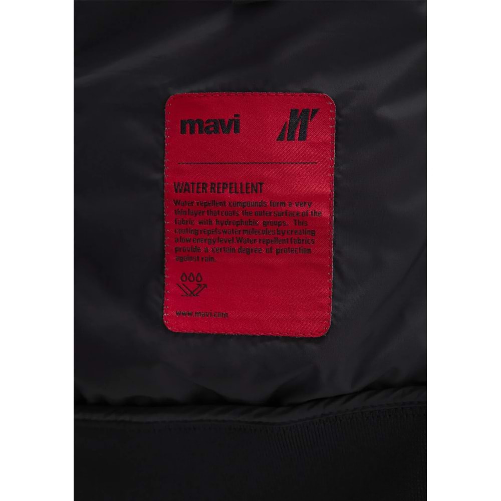 Mavi M0110559-71379 Su İtici Mavi Pro Logo Reflektör Detaylı Water-Replent Kapüşonlu Spandex Erkek Mont