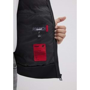Mavi M0110559-71379 Su İtici Mavi Pro Logo Reflektör Detaylı Water-Replent Kapüşonlu Spandex Erkek Mont