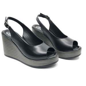 Venüs Torik Hakiki Deri Comfort Ortopedik Dolgu Taban Kadın Sandalet