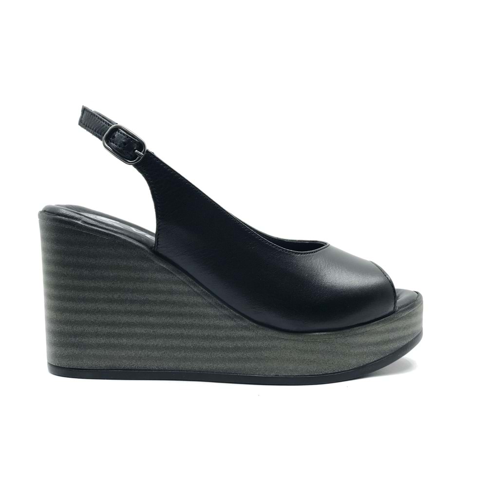 Venüs Torik Hakiki Deri Comfort Ortopedik Dolgu Taban Kadın Sandalet