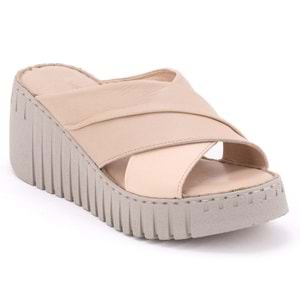 Venüs Astik Hakiki Deri Kadın Terlik