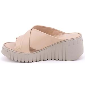 Venüs Astik Hakiki Deri Kadın Terlik