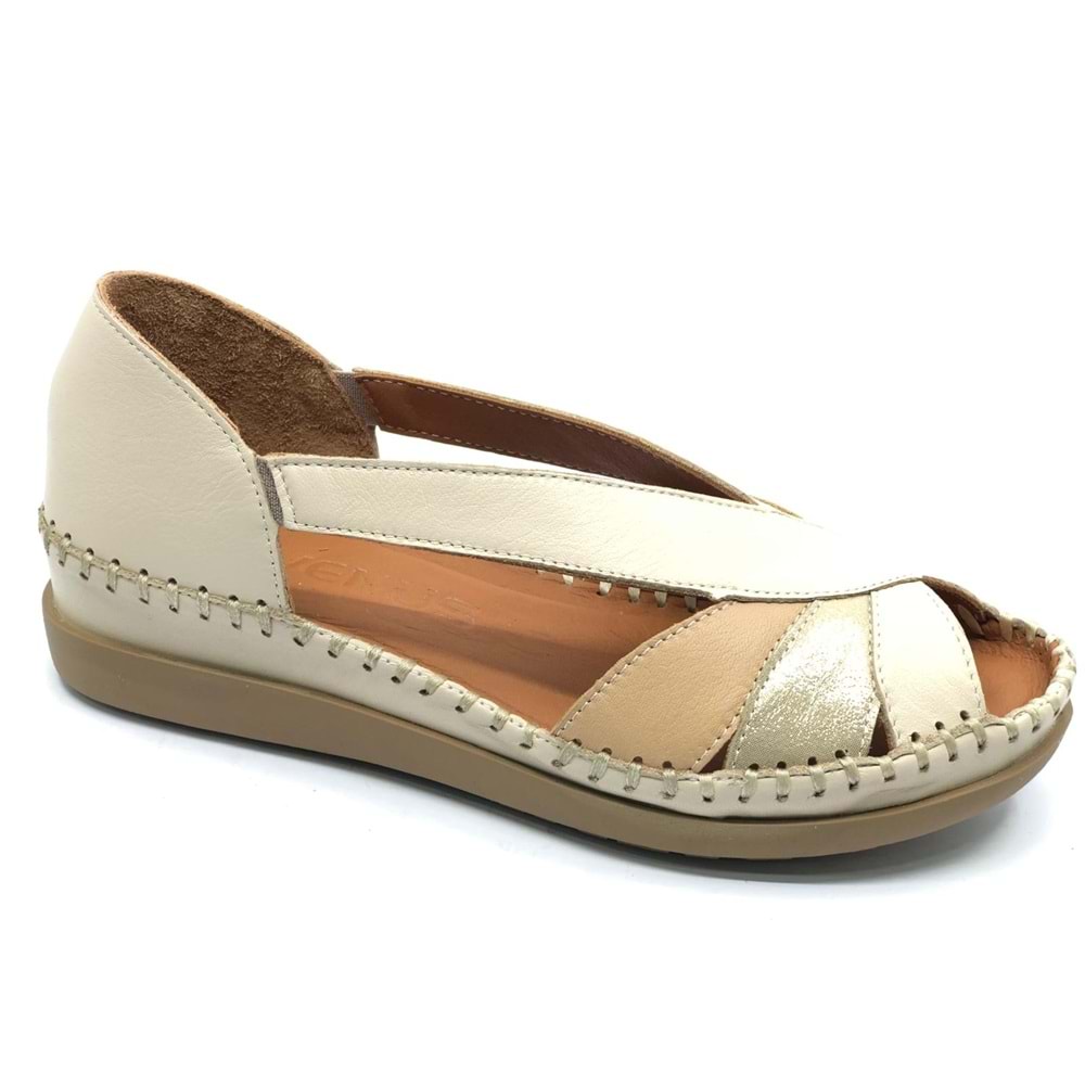 Venüs Nahar Hakiki Deri Comfort Ortopedik Kadın Sandalet