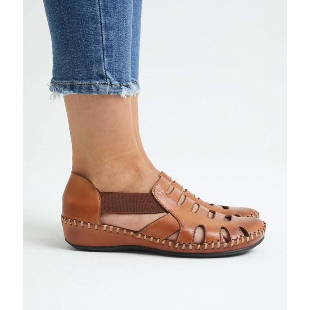 Venüs Malin Hakiki Deri Comfort Ortopedik Kadın Sandalet